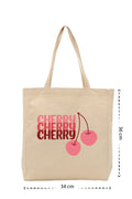 Cherry Cherry - Kanvas Çanta - Krem