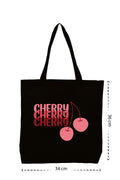 Cherry Cherry - Kanvas Çanta - Siyah