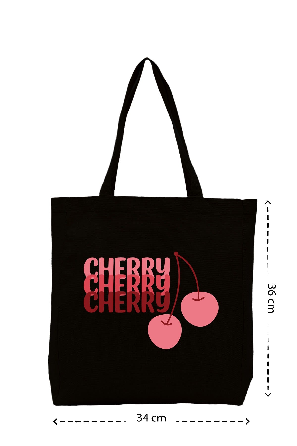 Cherry Cherry - Kanvas Çanta - Siyah