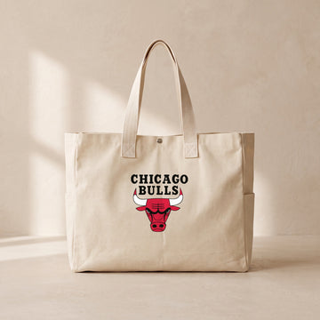 Chicago Bulls - Çıtçıtlı Tote Bag