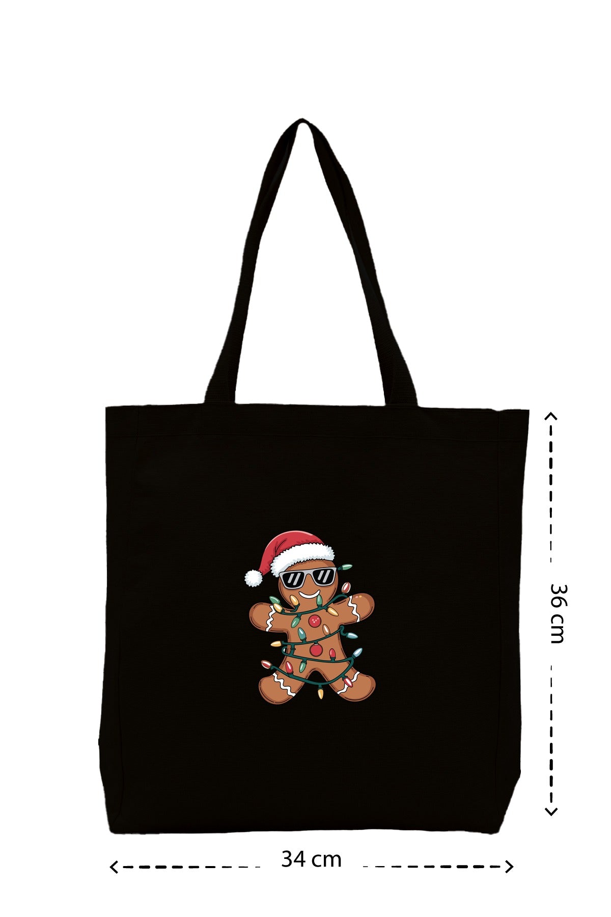 Christmas Cookie - Kanvas Çanta - Siyah