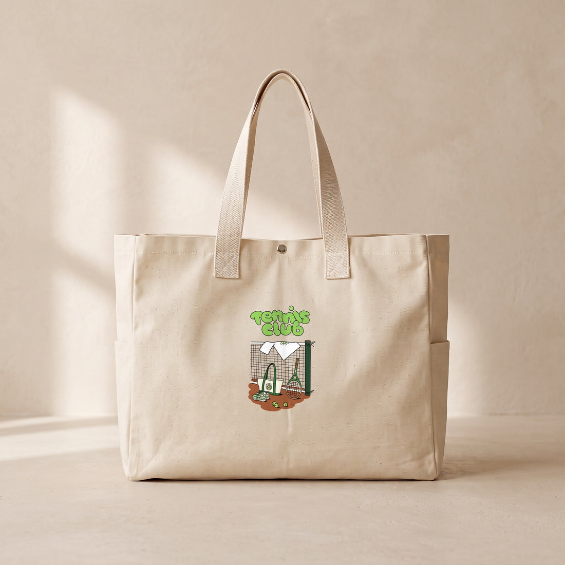 Classic Tennis Club - Çıtçıtlı Tote Bag