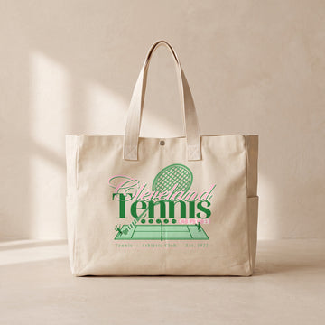 Cleveland Tennis Club - Çıtçıtlı Tote Bag