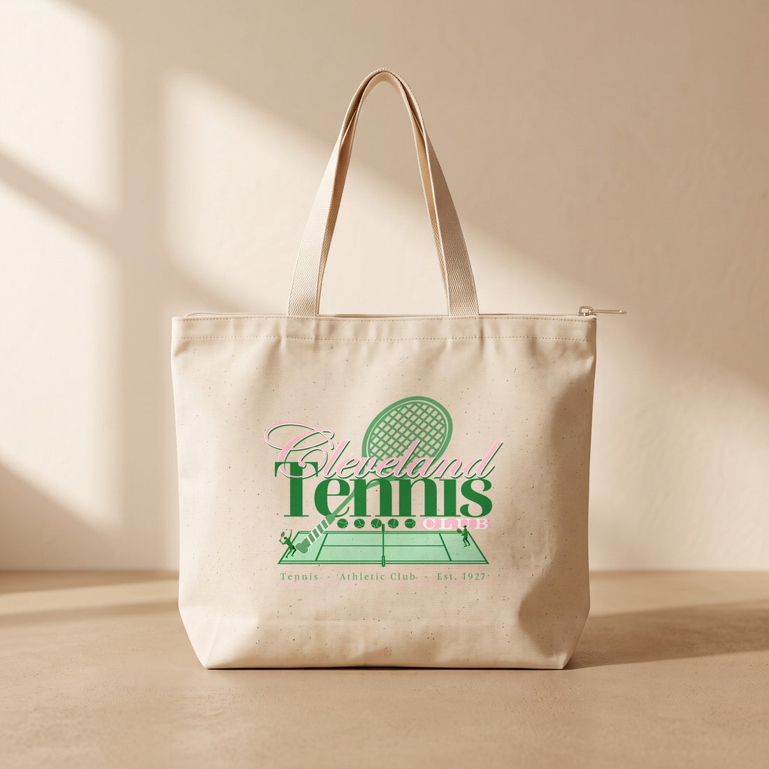 Cleveland Tennis Club - Fermuarlı Tote Bag
