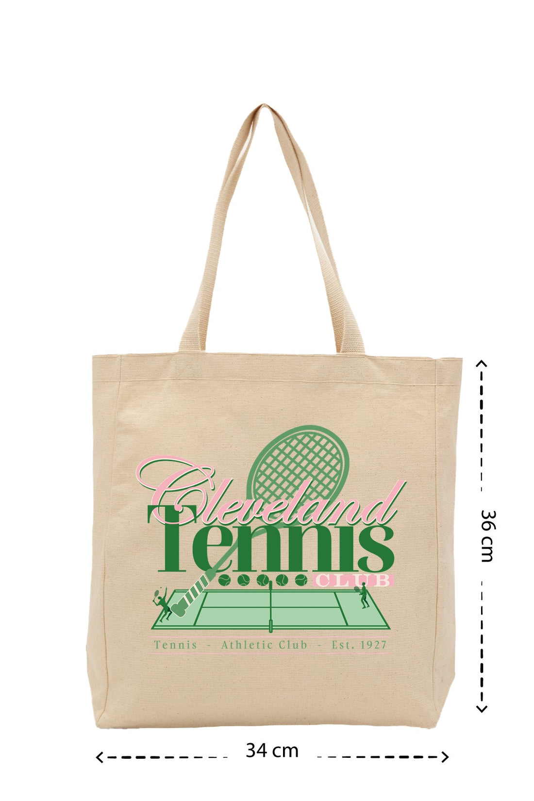 Cleveland Tennis Club - Kanvas Çanta - Krem