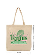 Cleveland Tennis Club - Kanvas Çanta - Krem