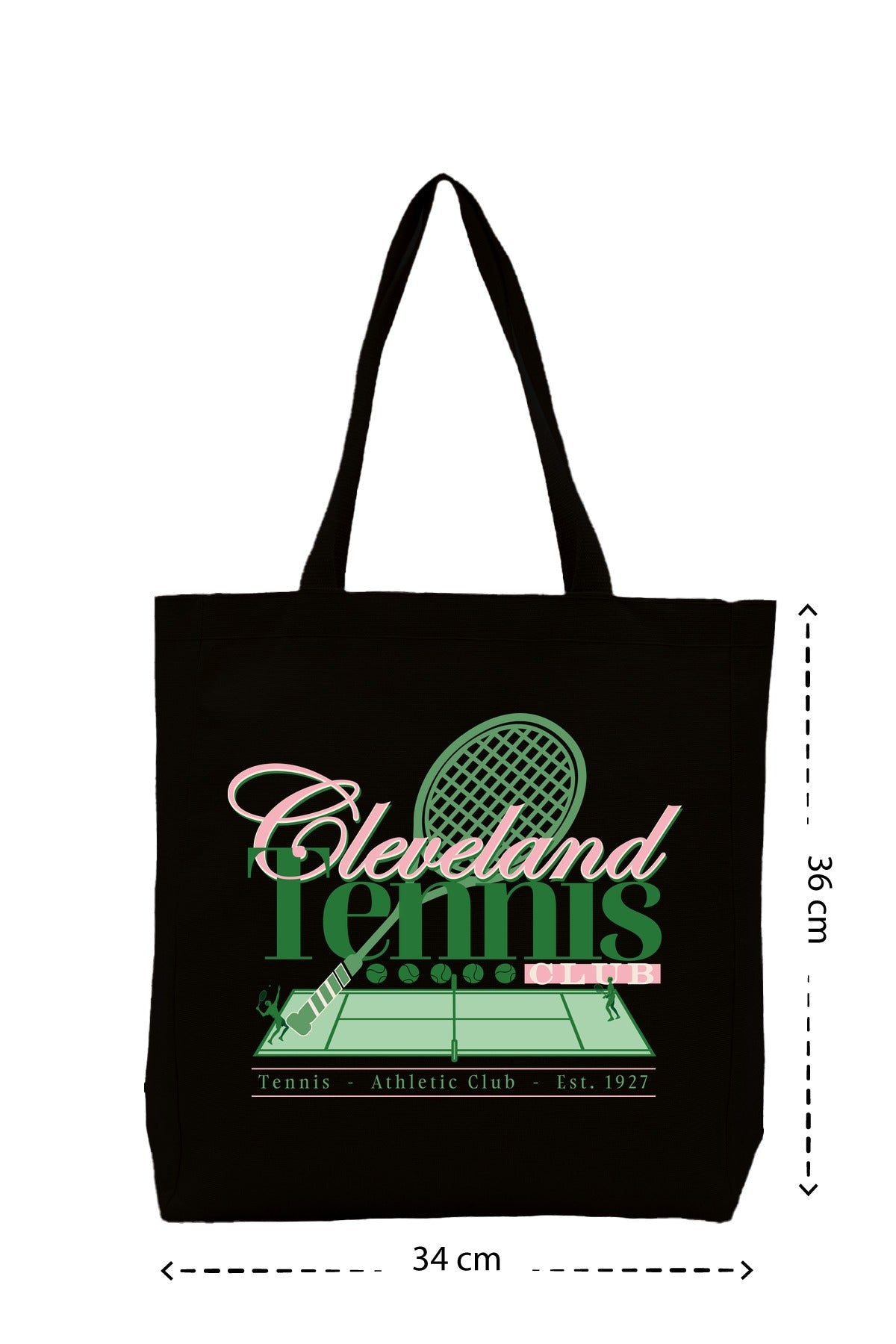 Cleveland Tennis Club - Kanvas Çanta - Siyah