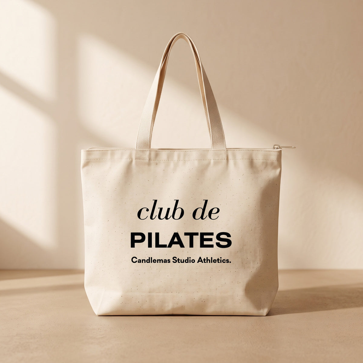 Club de Pilates - Fermuarlı Tote Bag