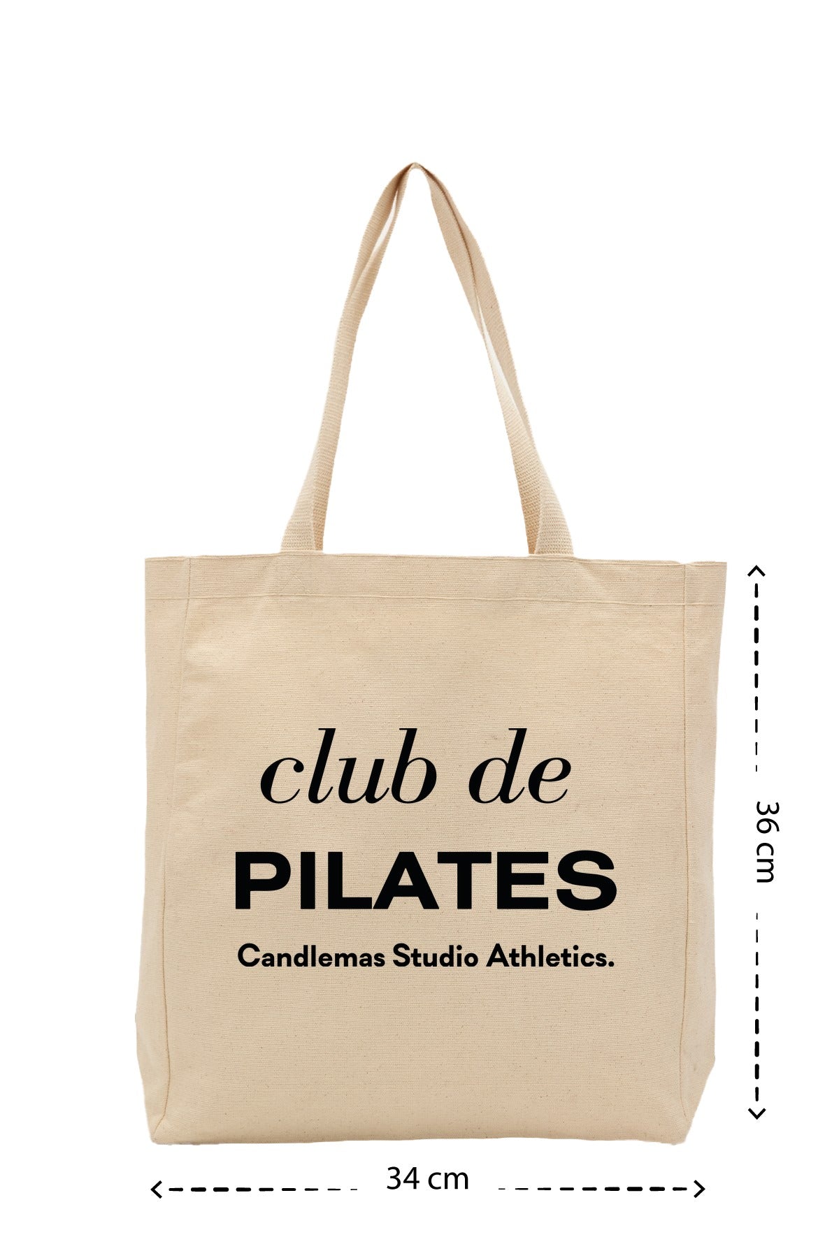 Club de Pilates - Kanvas Çanta - Krem