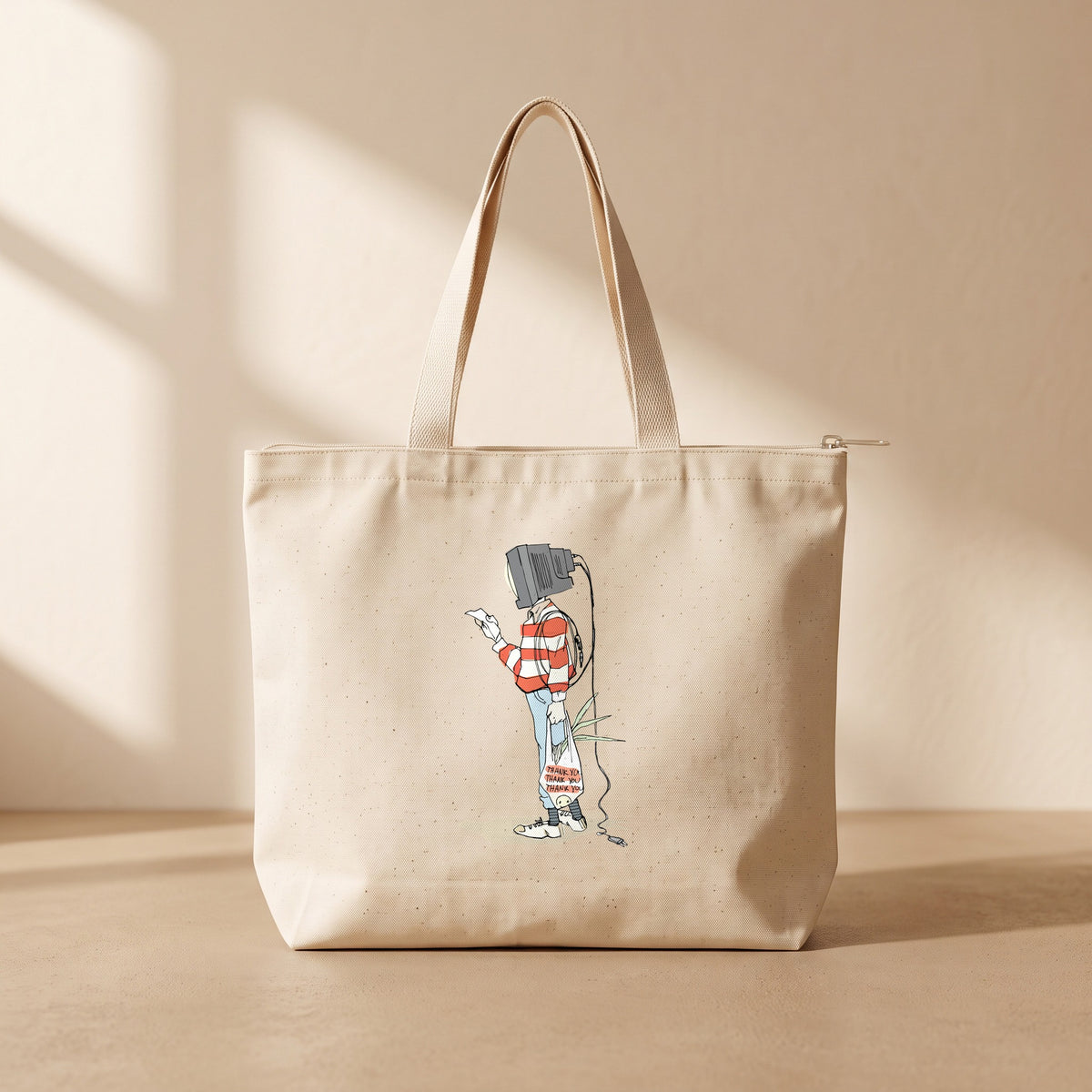 Cold Toes - Fermuarlı Tote Bag