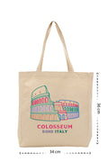 Colosseum - Kanvas Çanta - Krem