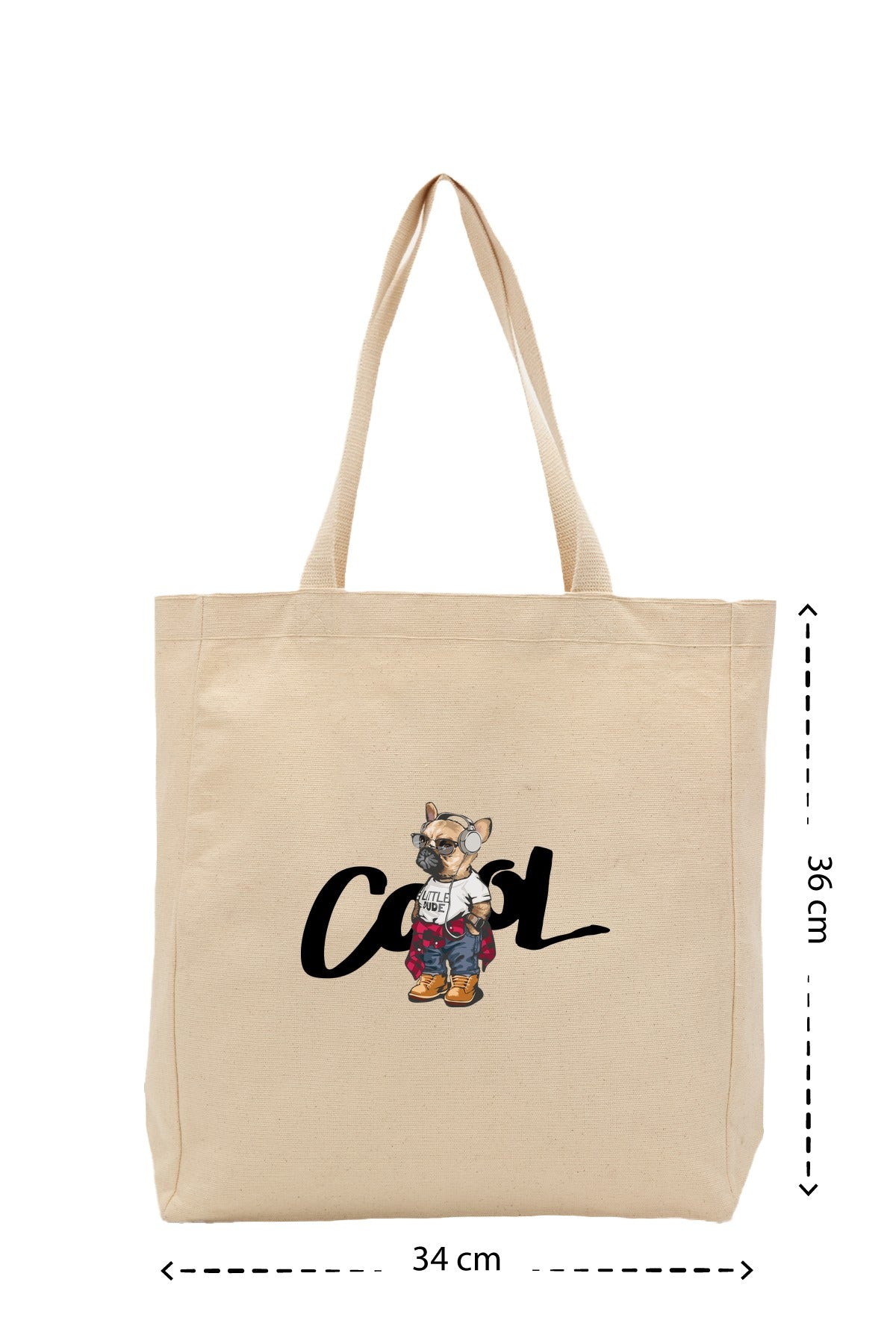 Cool Dog - Kanvas Çanta - Krem