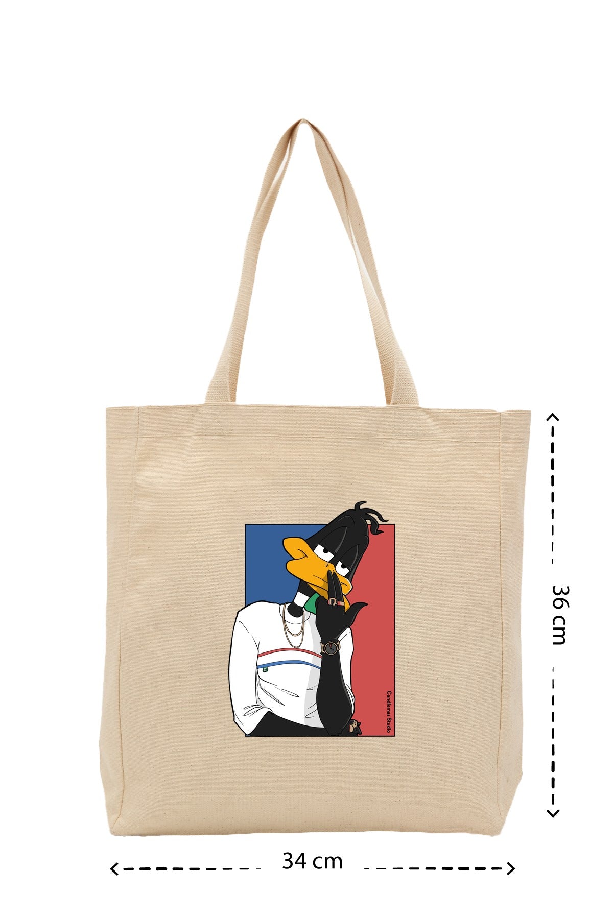 Cool Duffy Duck - Kanvas Çanta - Krem