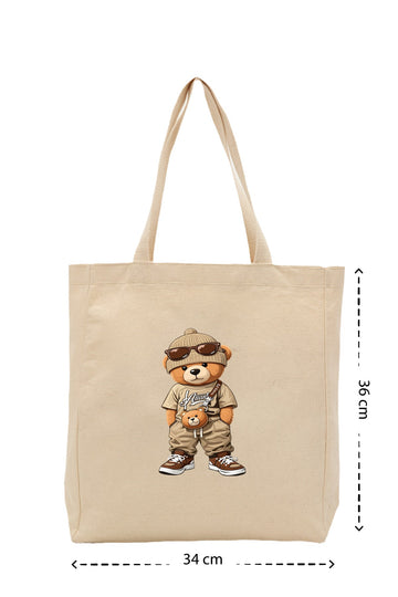 CoolBear - Kanvas Çanta - Krem