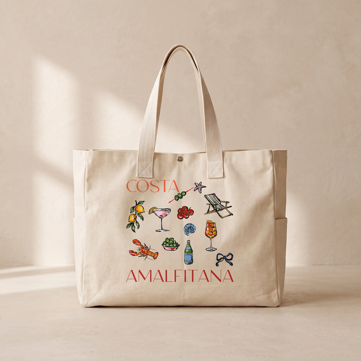 Costa Amalftana - Çıtçıtlı Tote Bag