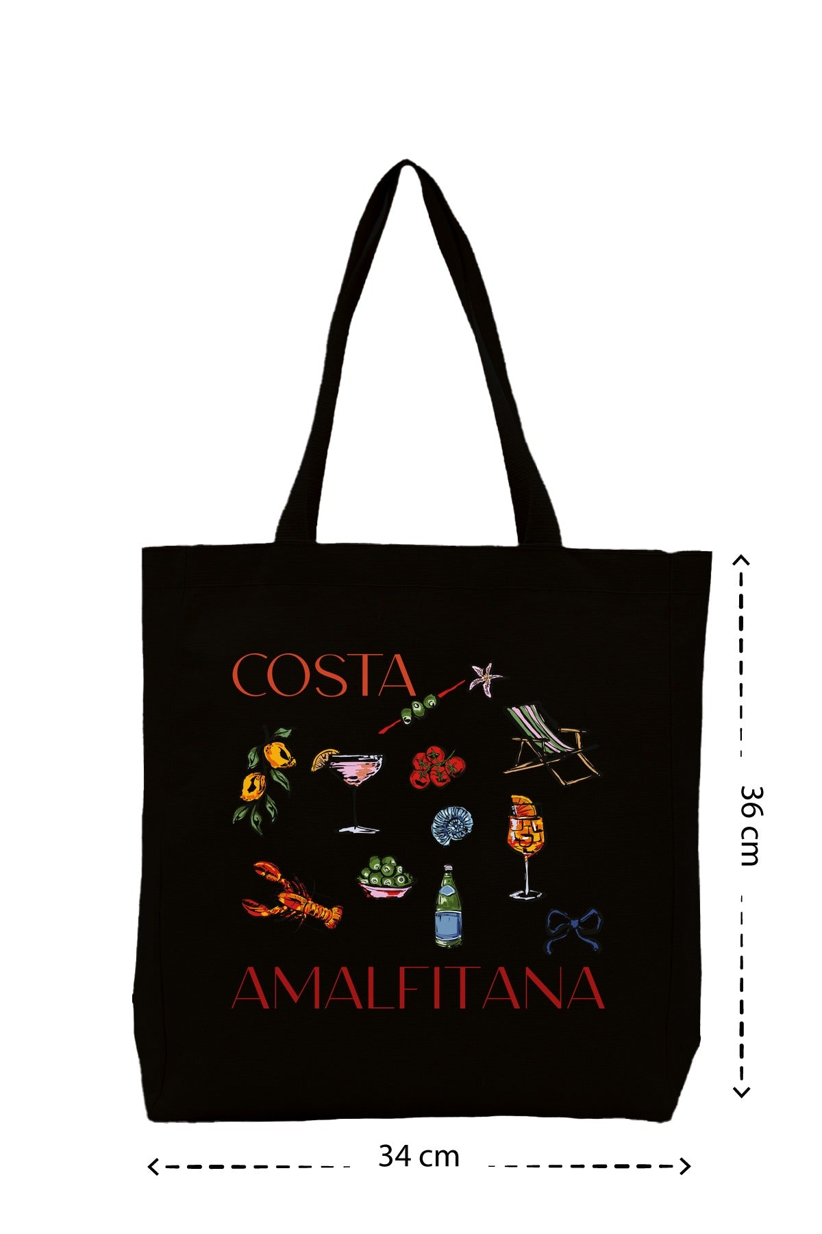 Costa Amalftana - Kanvas Çanta - Siyah