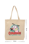 Courage Dog - Kanvas Çanta - Krem