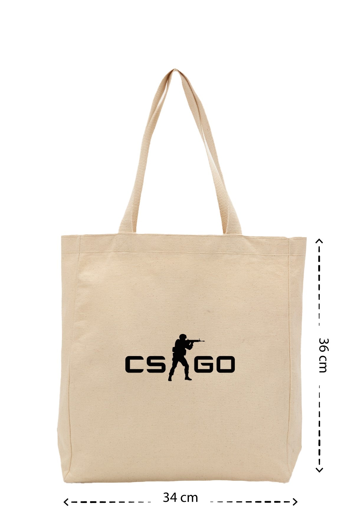 CS GO - Kanvas Çanta - Krem