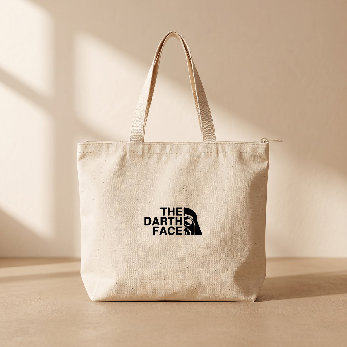 Darth Face - Fermuarlı Tote Bag