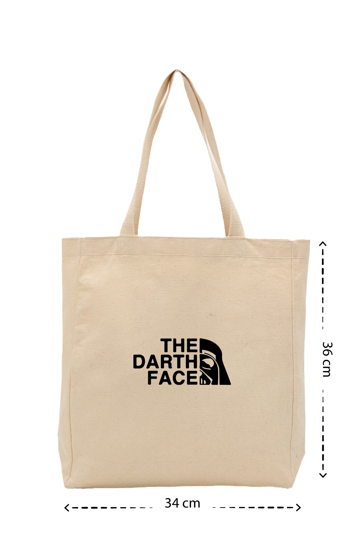 Darth Face - Kanvas Çanta - Krem
