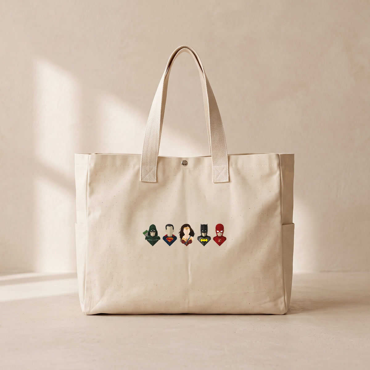 DC Heroes - Çıtçıtlı Tote Bag