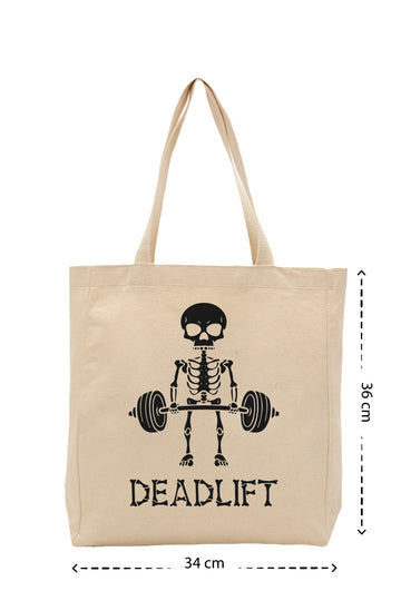 Deadlift - Kanvas Çanta - Krem