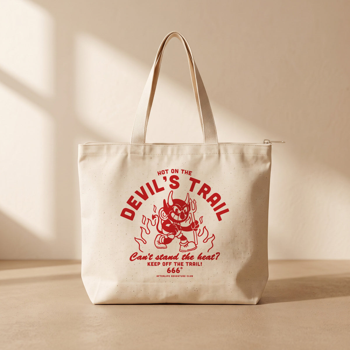 Devil's Trail - Fermuarlı Tote Bag