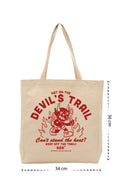 Devil's Trail - Kanvas Çanta - Krem