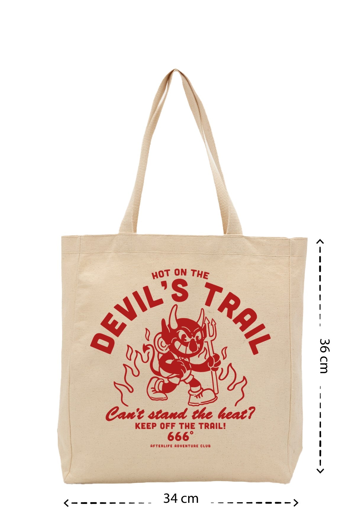 Devil's Trail - Kanvas Çanta - Krem