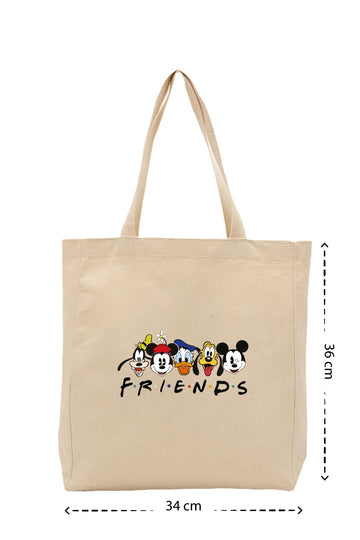 Disney Friends - Kanvas Çanta - Krem