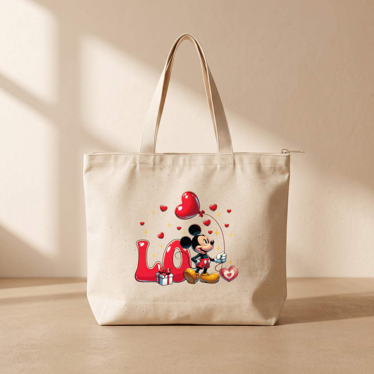 Disney Valentine Boy - Fermuarlı Tote Bag