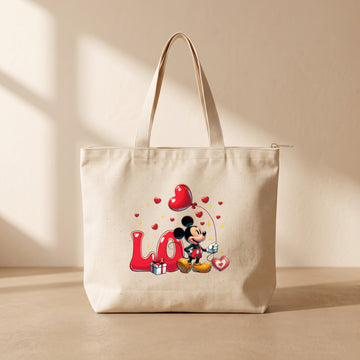 Disney Valentine Boy - Fermuarlı Tote Bag