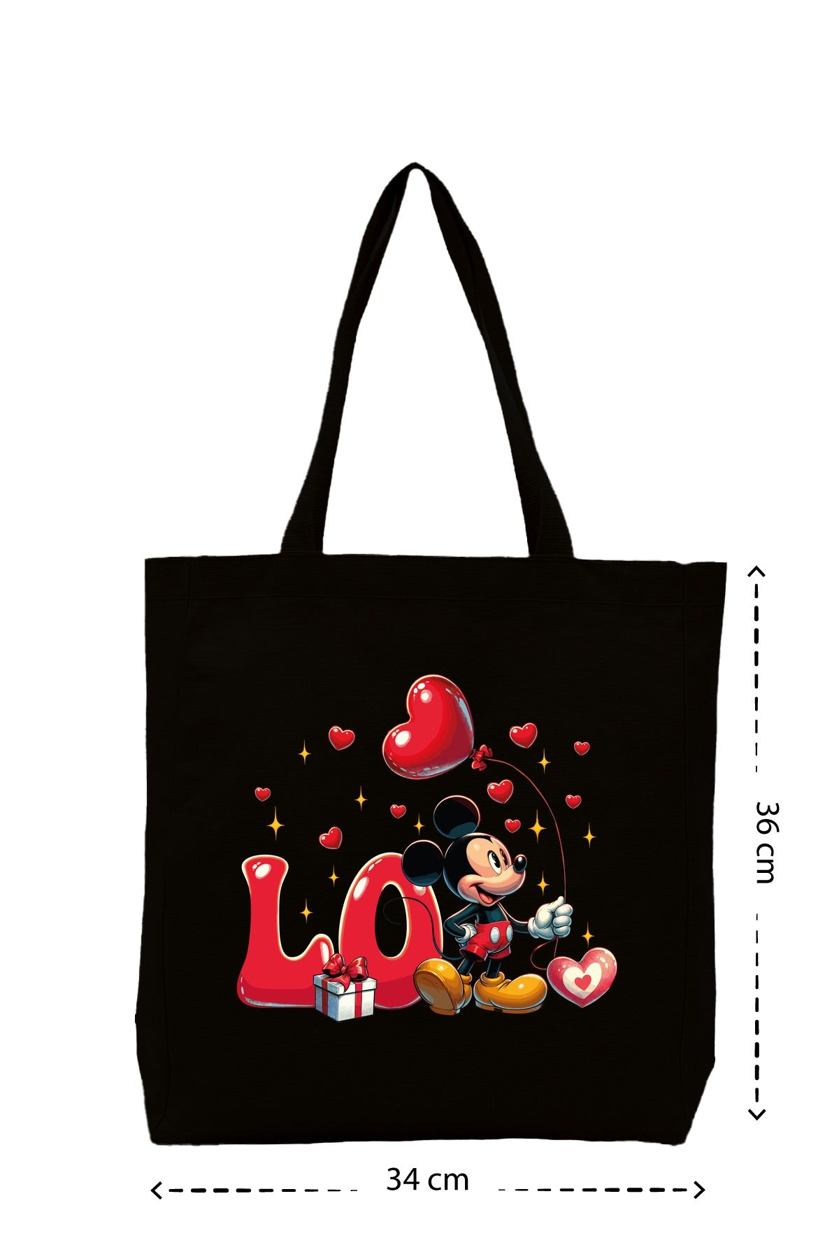 Disney Valentine Boy - Kanvas Çanta - Siyah