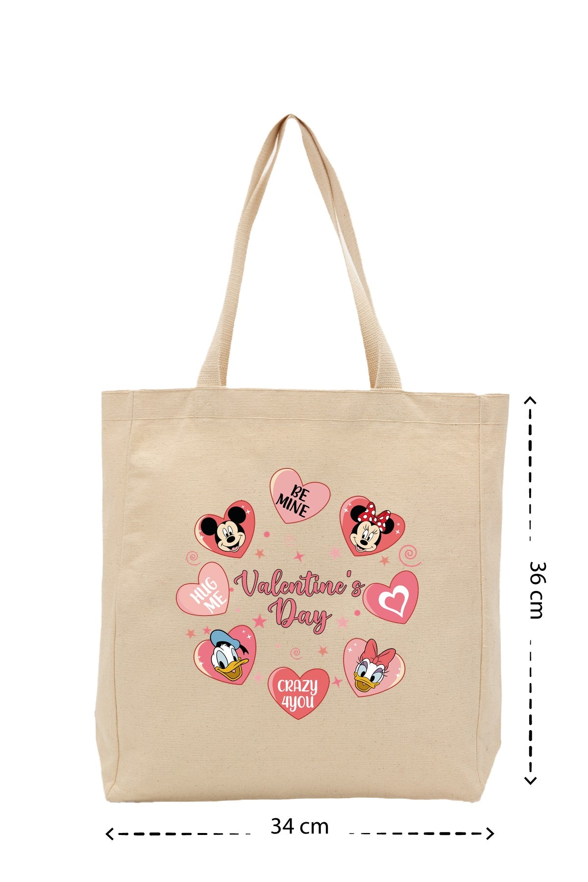 Disney Valentine Day 2 - Kanvas Çanta - Krem