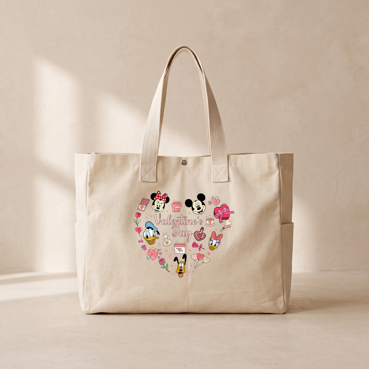 Disney Valentine Day - Çıtçıtlı Tote Bag