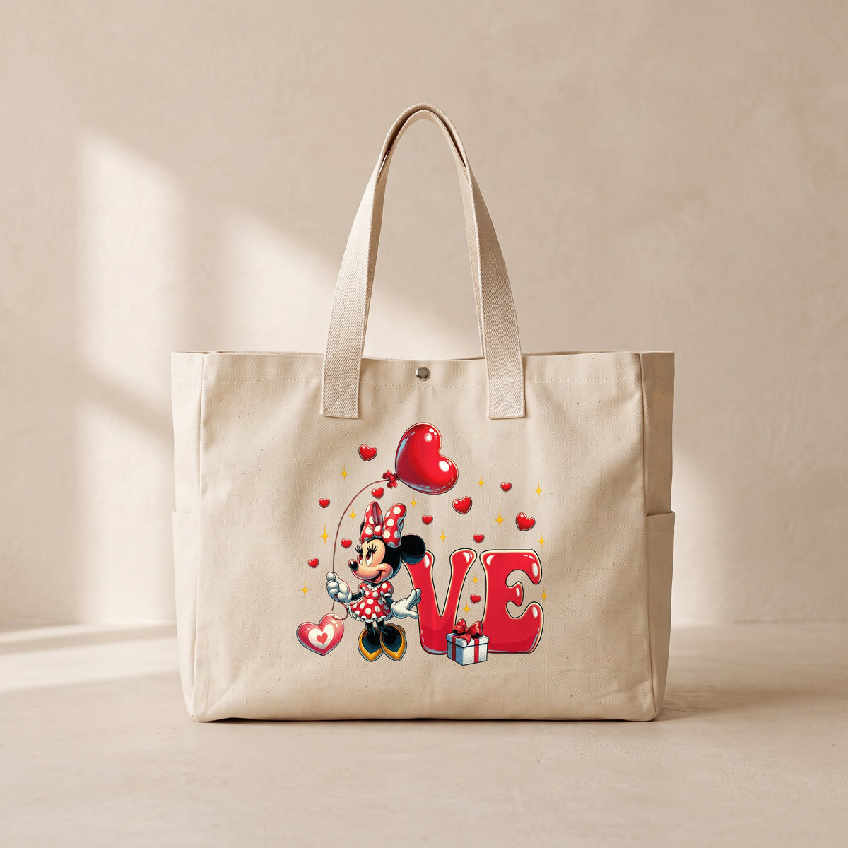 Disney Valentine Girl - Çıtçıtlı Tote Bag