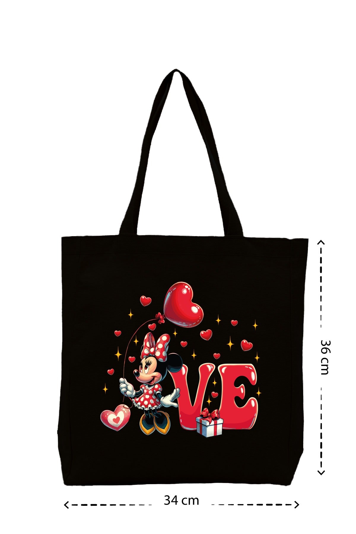 Disney Valentine Girl - Kanvas Çanta - Siyah