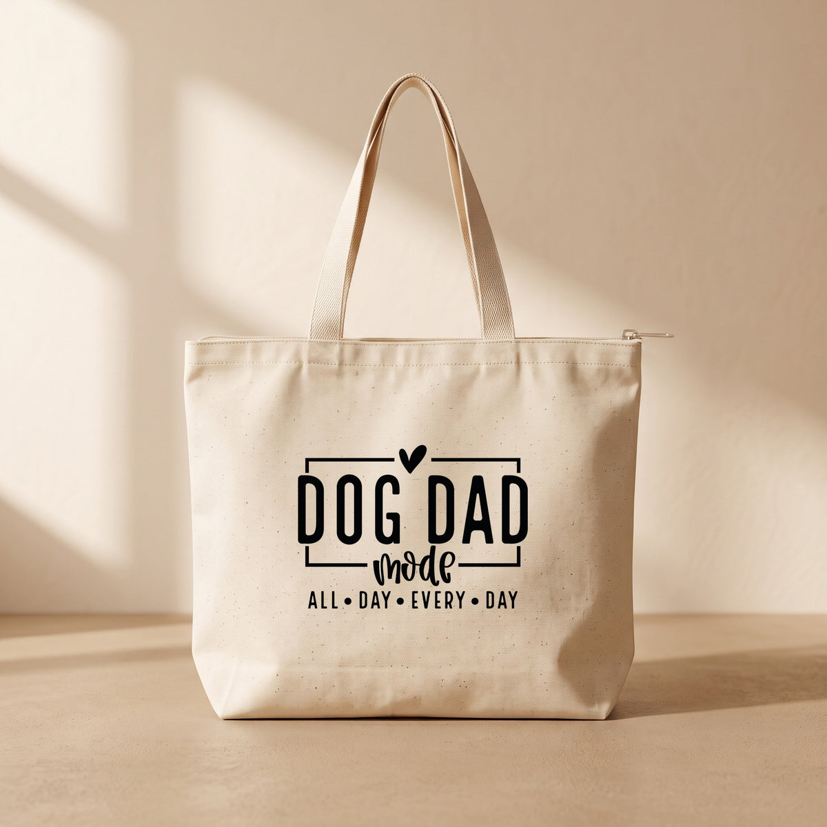Dog Dad - Fermuarlı Tote Bag