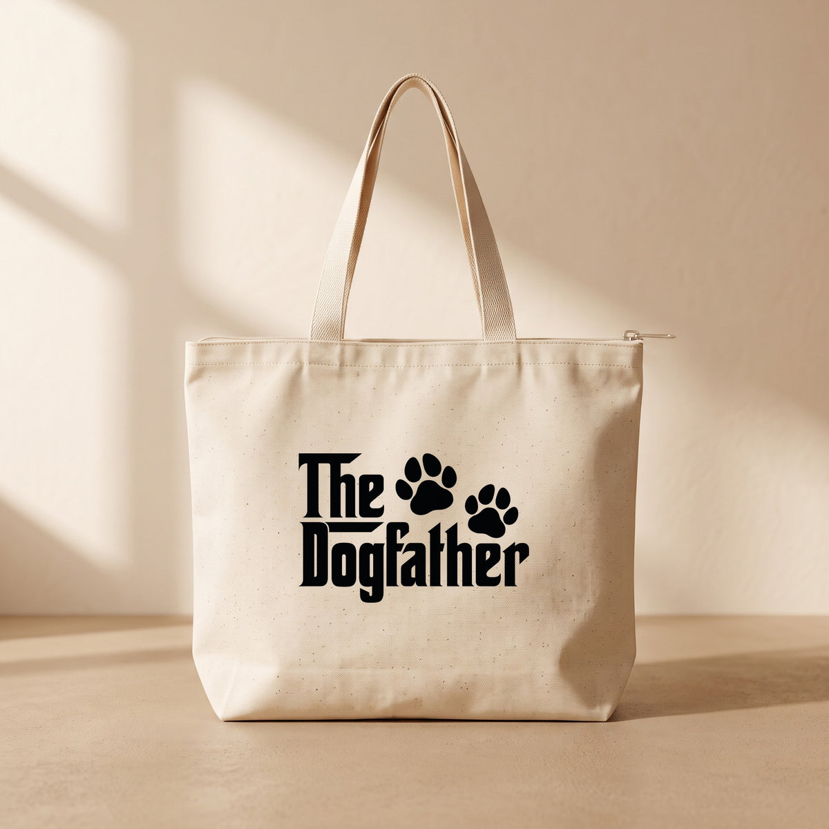 Dog Father - Fermuarlı Tote Bag