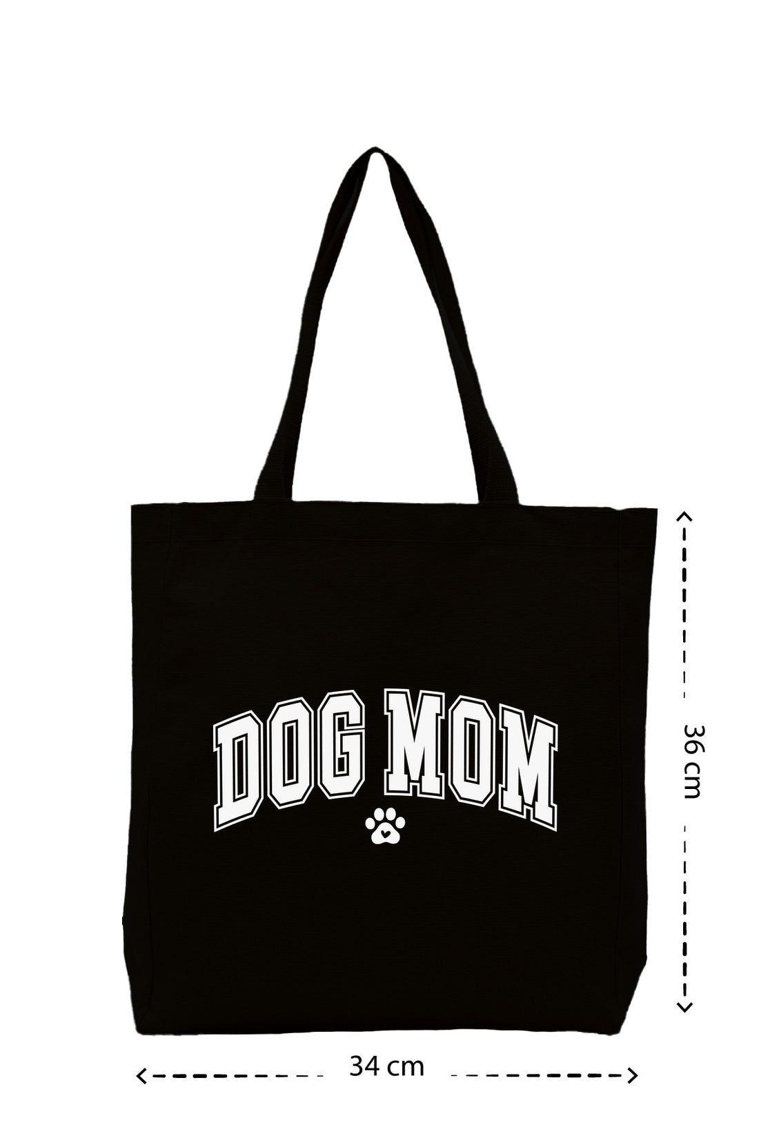 Dog Mom - Kanvas Çanta - Krem