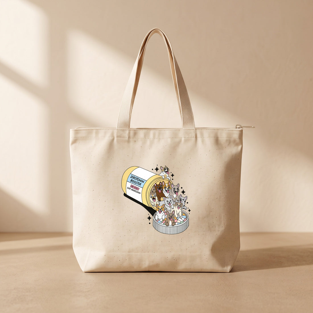 Dog Serotonin - Fermuarlı Tote Bag