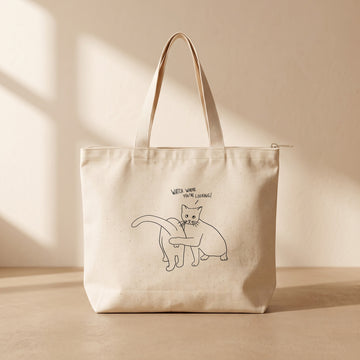 Don't Look - Fermuarlı Tote Bag