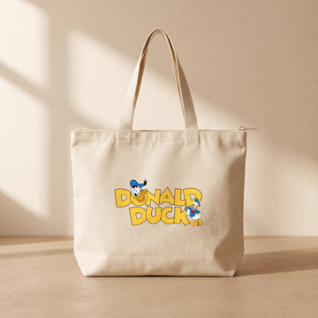 Donald Duck - Fermuarlı Tote Bag