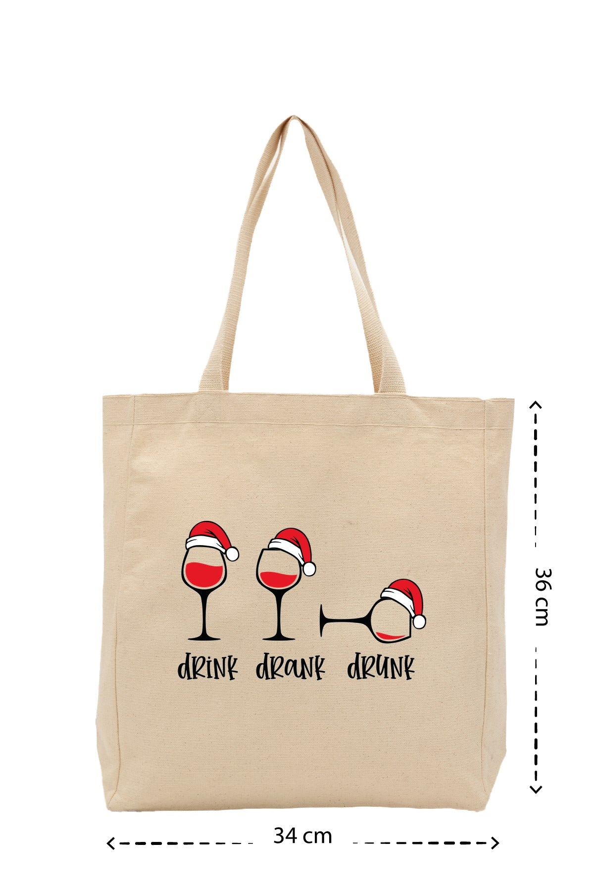 Drink Drank Drunk - Kanvas Çanta - Krem