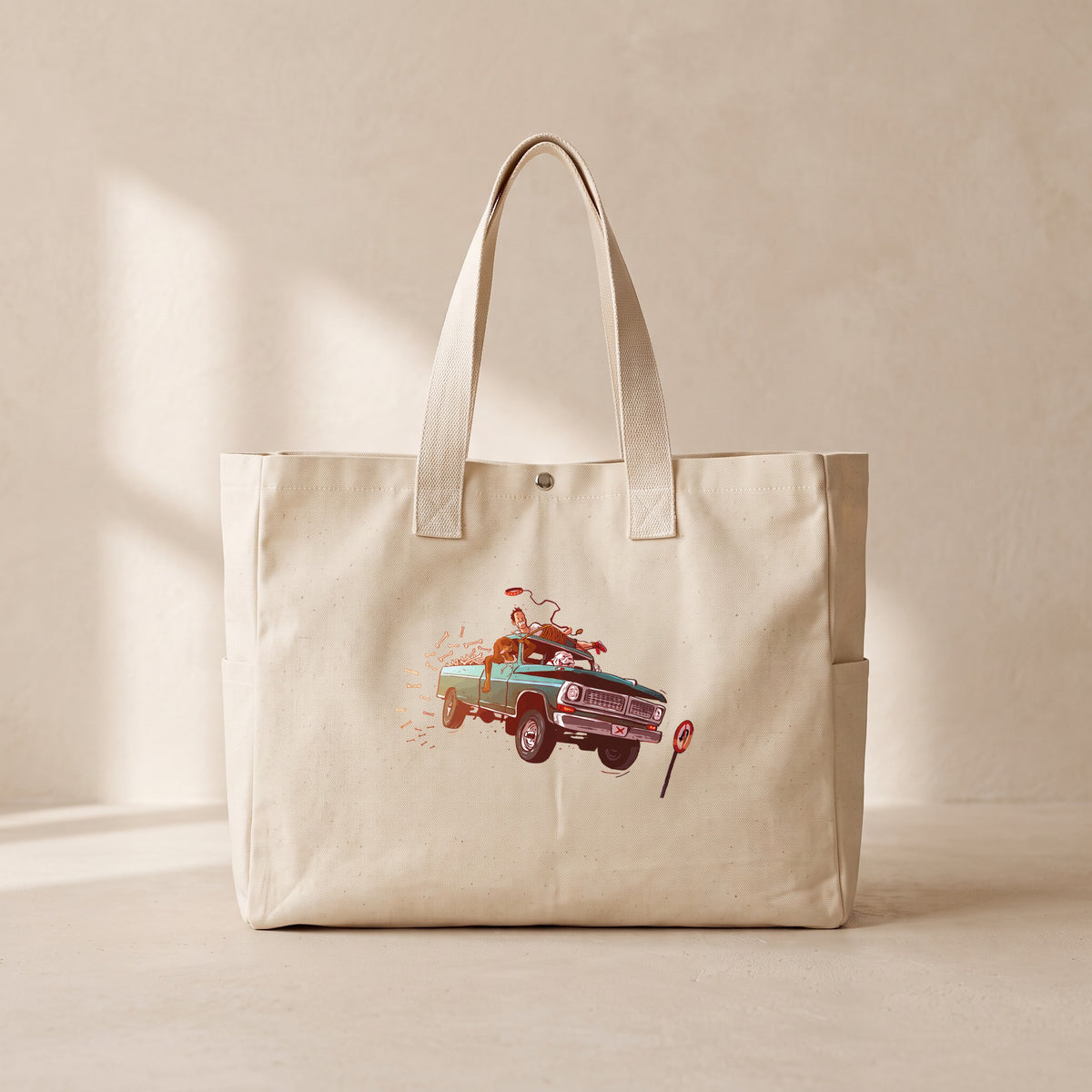 Driver Dog - Çıtçıtlı Tote Bag