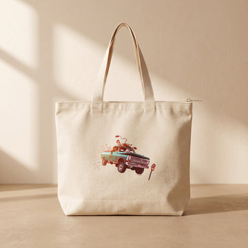 Driver Dog - Fermuarlı Tote Bag