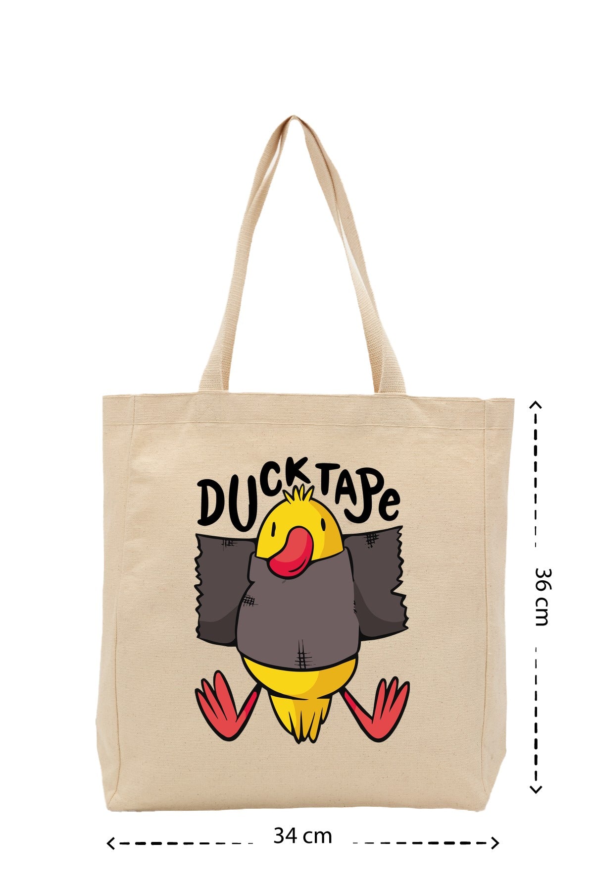 Duck Tape - Kanvas Çanta - Krem