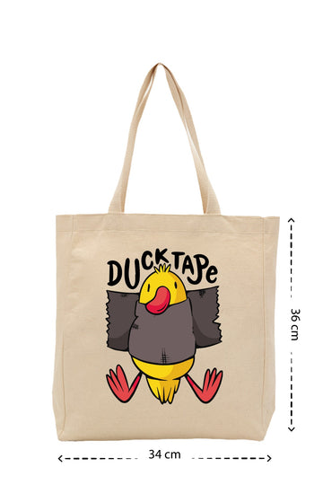 Duck Tape - Kanvas Çanta - Krem