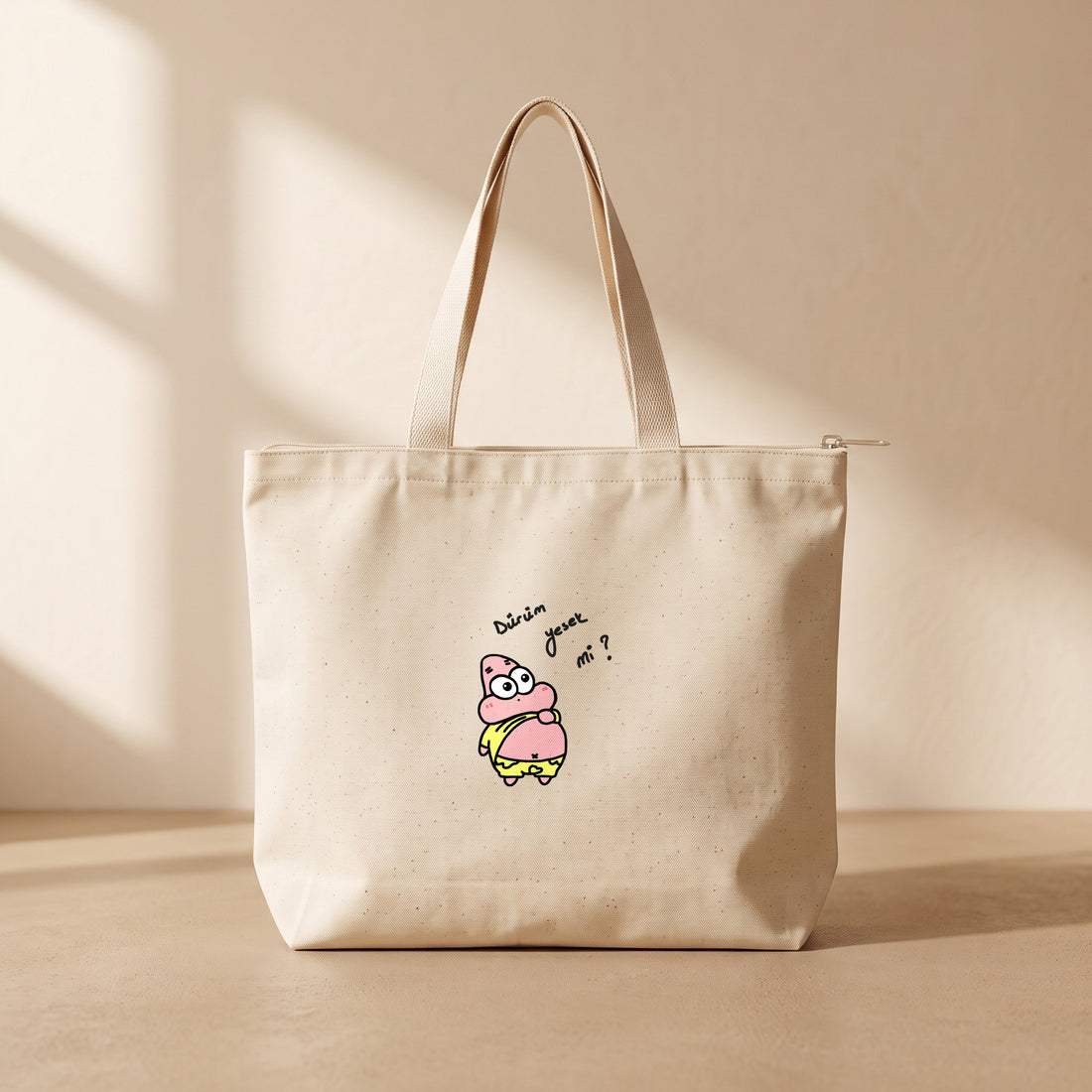 Dürüm Yesek Mi? - Fermuarlı Tote Bag