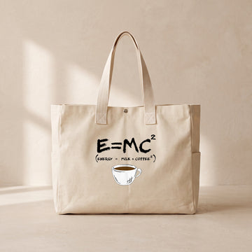 E = mc - Çıtçıtlı Tote Bag